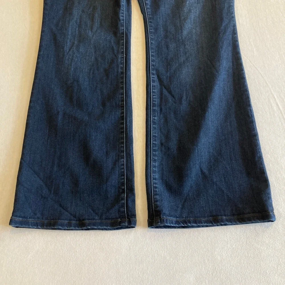 Liverpool Jeans Women 16W (38x30) Plus Size Dunmore Dark Blue LY4000F64 Stretch
